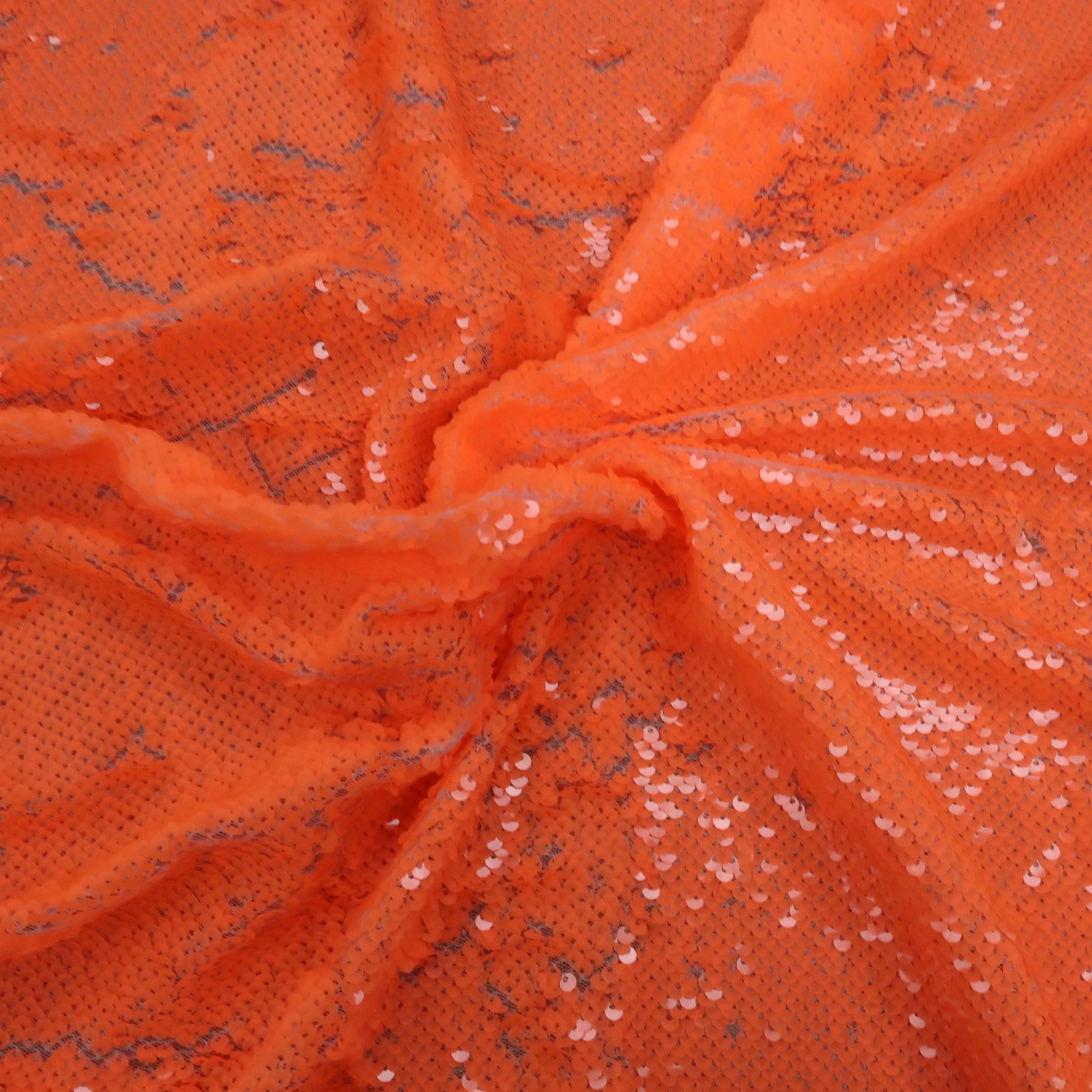 Valen Red Heavily Sequin Embroidered Fashion Fabric